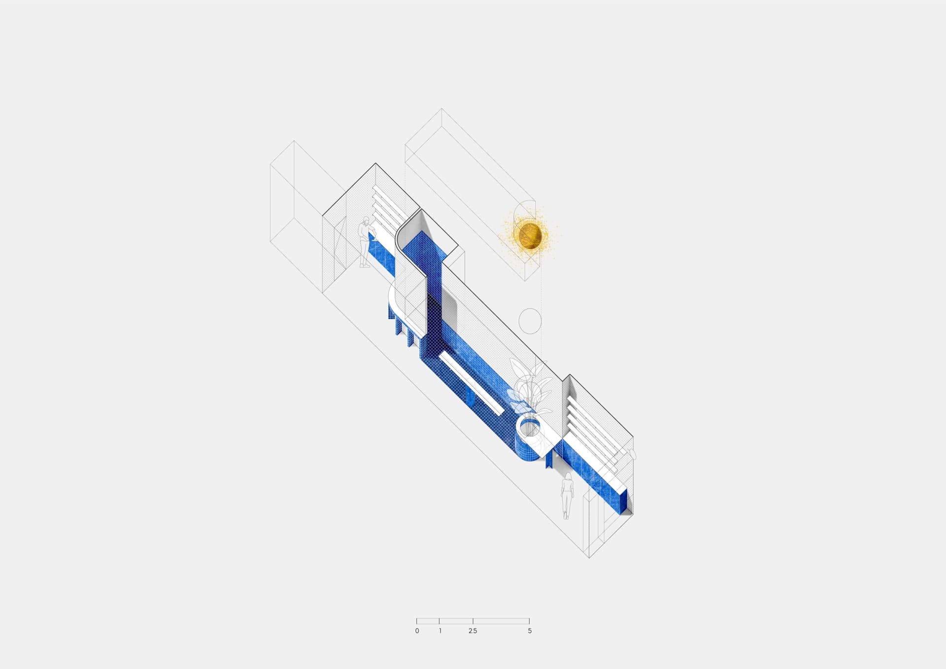 Axonometric image 1 for CAFÉS GYC